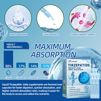 【Last Day Promotion 66% OFF🥇】 𝑪𝒗𝒓𝒆𝒐𝒛® GLP-1-Tirzepatide Oral Solution 🇺🇸visible effect, no side 7 days effects, suitable for all age groups 🏪