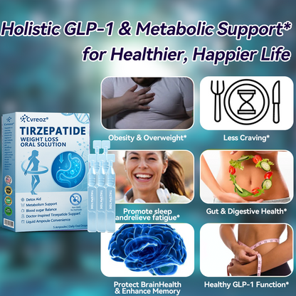 【Last Day Promotion 66% OFF🥇】 𝑪𝒗𝒓𝒆𝒐𝒛® GLP-1-Tirzepatide Oral Solution 🇺🇸visible effect, no side 7 days effects, suitable for all age groups 🏪
