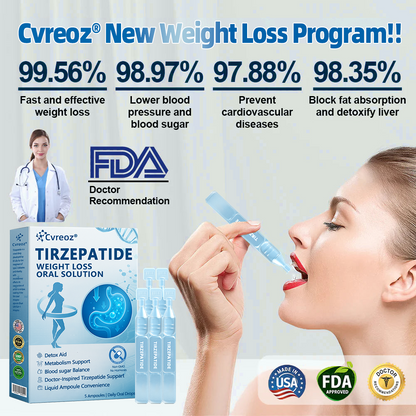 【Last Day Promotion 66% OFF🥇】 𝑪𝒗𝒓𝒆𝒐𝒛® GLP-1-Tirzepatide Oral Solution 🇺🇸visible effect, no side 7 days effects, suitable for all age groups 🏪