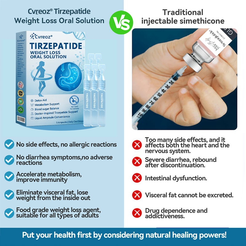【Last Day Promotion 66% OFF🥇】 𝑪𝒗𝒓𝒆𝒐𝒛® GLP-1-Tirzepatide Oral Solution 🇺🇸visible effect, no side 7 days effects, suitable for all age groups 🏪