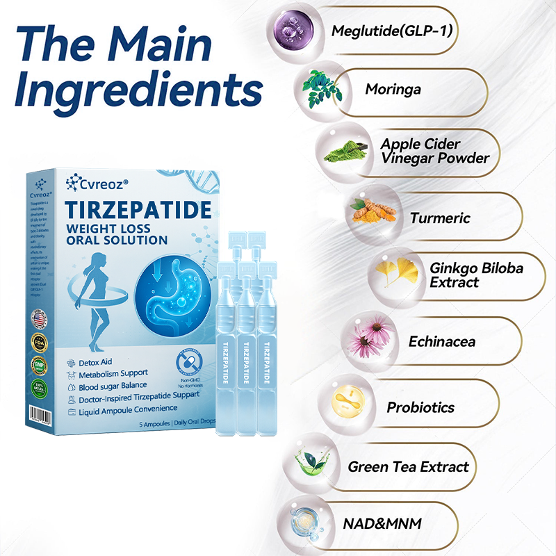 【Last Day Promotion 66% OFF🥇】 𝑪𝒗𝒓𝒆𝒐𝒛® GLP-1-Tirzepatide Oral Solution 🇺🇸visible effect, no side 7 days effects, suitable for all age groups 🏪